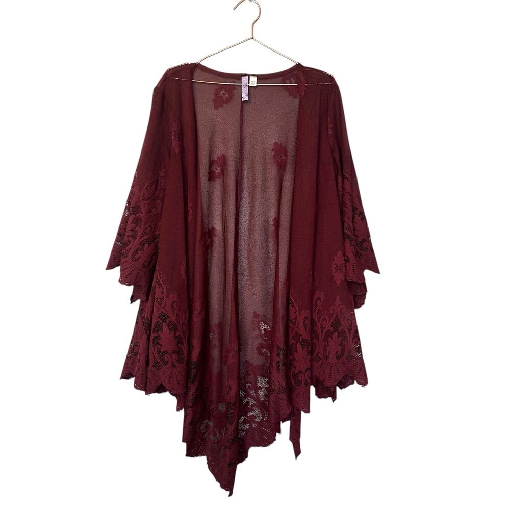 Alya lace kimono floral embroidery detail boho size medium large